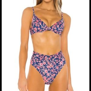 Acacia swimwear in poppy print bikini